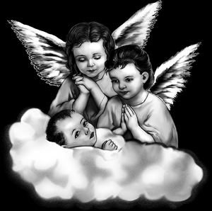 Три ангела - картинки для гравировки